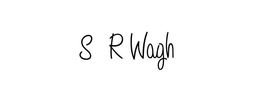 Make a beautiful signature design for name S  R Wagh. With this signature (Angelique-Rose-font-FFP) style, you can create a handwritten signature for free. S  R Wagh signature style 5 images and pictures png