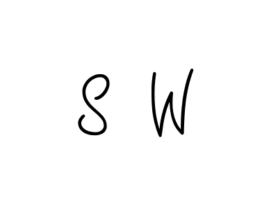 How to Draw S  W signature style? Angelique-Rose-font-FFP is a latest design signature styles for name S  W. S  W signature style 5 images and pictures png