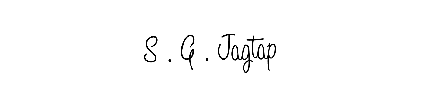 Use a signature maker to create a handwritten signature online. With this signature software, you can design (Angelique-Rose-font-FFP) your own signature for name S . G . Jagtap. S . G . Jagtap signature style 5 images and pictures png