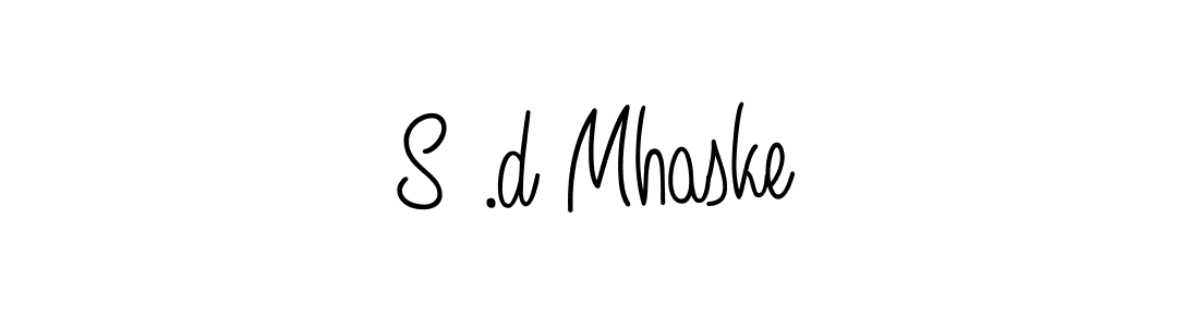 How to make S .d Mhaske name signature. Use Angelique-Rose-font-FFP style for creating short signs online. This is the latest handwritten sign. S .d Mhaske signature style 5 images and pictures png