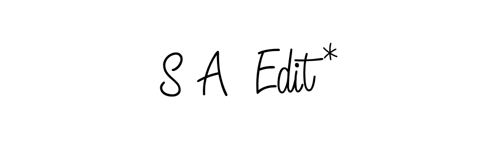 Make a beautiful signature design for name S A  Edit*. With this signature (Angelique-Rose-font-FFP) style, you can create a handwritten signature for free. S A  Edit* signature style 5 images and pictures png