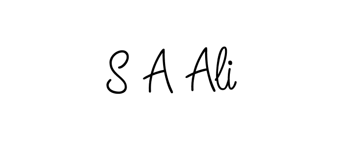 How to Draw S A Ali signature style? Angelique-Rose-font-FFP is a latest design signature styles for name S A Ali. S A Ali signature style 5 images and pictures png