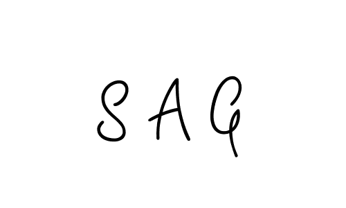 You should practise on your own different ways (Angelique-Rose-font-FFP) to write your name (S A G) in signature. don't let someone else do it for you. S A G signature style 5 images and pictures png