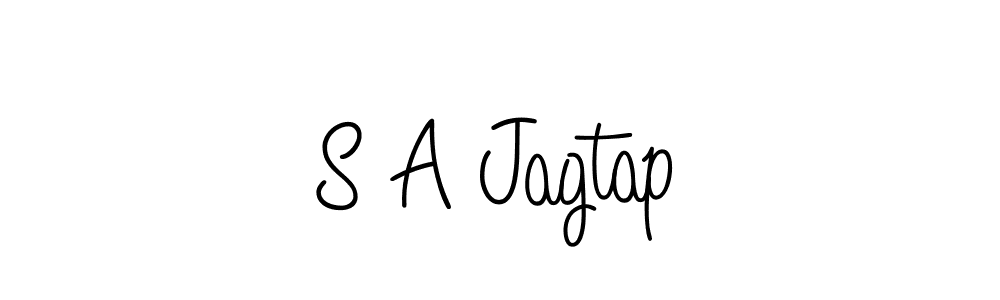 Use a signature maker to create a handwritten signature online. With this signature software, you can design (Angelique-Rose-font-FFP) your own signature for name S A Jagtap. S A Jagtap signature style 5 images and pictures png