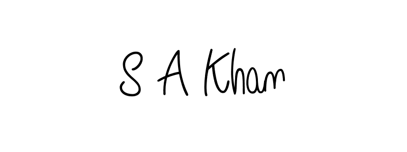 Make a beautiful signature design for name S A Khan. With this signature (Angelique-Rose-font-FFP) style, you can create a handwritten signature for free. S A Khan signature style 5 images and pictures png