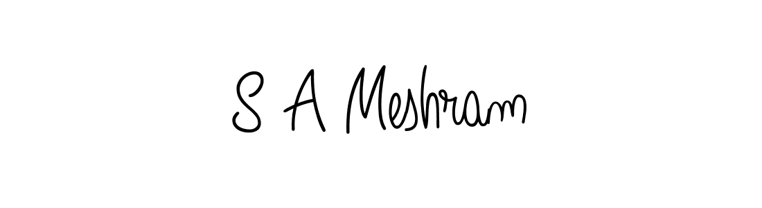 Create a beautiful signature design for name S A Meshram. With this signature (Angelique-Rose-font-FFP) fonts, you can make a handwritten signature for free. S A Meshram signature style 5 images and pictures png