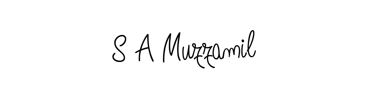 S A Muzzamil stylish signature style. Best Handwritten Sign (Angelique-Rose-font-FFP) for my name. Handwritten Signature Collection Ideas for my name S A Muzzamil. S A Muzzamil signature style 5 images and pictures png