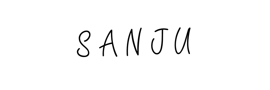 You should practise on your own different ways (Angelique-Rose-font-FFP) to write your name (S A N J U) in signature. don't let someone else do it for you. S A N J U signature style 5 images and pictures png