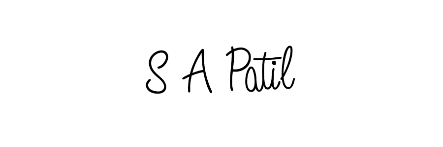 You should practise on your own different ways (Angelique-Rose-font-FFP) to write your name (S A Patil) in signature. don't let someone else do it for you. S A Patil signature style 5 images and pictures png