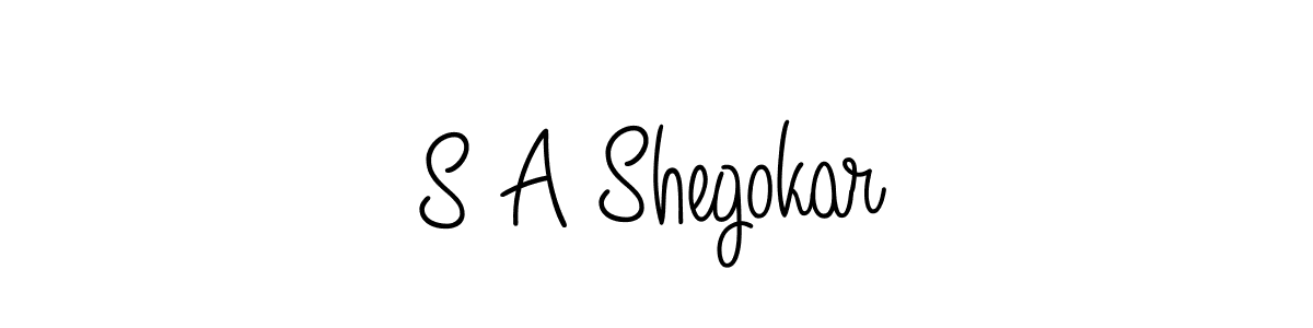 Create a beautiful signature design for name S A Shegokar. With this signature (Angelique-Rose-font-FFP) fonts, you can make a handwritten signature for free. S A Shegokar signature style 5 images and pictures png