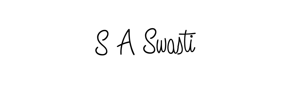 S A Swasti stylish signature style. Best Handwritten Sign (Angelique-Rose-font-FFP) for my name. Handwritten Signature Collection Ideas for my name S A Swasti. S A Swasti signature style 5 images and pictures png