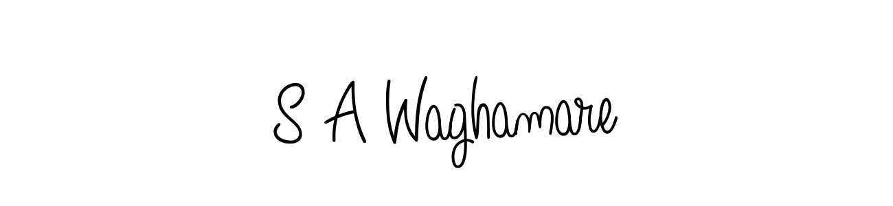 Also we have S A Waghamare name is the best signature style. Create professional handwritten signature collection using Angelique-Rose-font-FFP autograph style. S A Waghamare signature style 5 images and pictures png