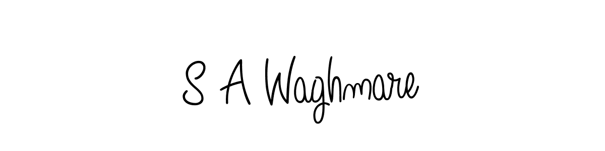 S A Waghmare stylish signature style. Best Handwritten Sign (Angelique-Rose-font-FFP) for my name. Handwritten Signature Collection Ideas for my name S A Waghmare. S A Waghmare signature style 5 images and pictures png