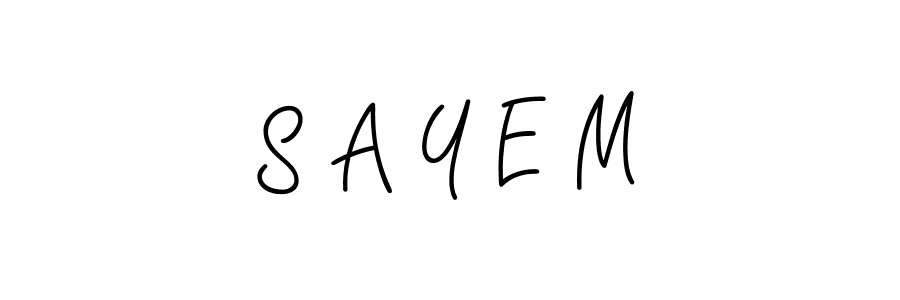 How to make S A Y E M signature? Angelique-Rose-font-FFP is a professional autograph style. Create handwritten signature for S A Y E M name. S A Y E M signature style 5 images and pictures png