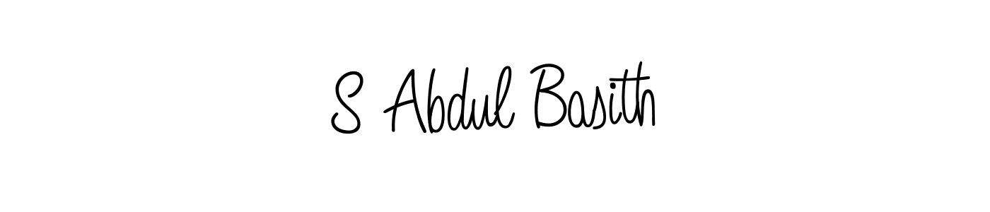 Make a beautiful signature design for name S Abdul Basith. With this signature (Angelique-Rose-font-FFP) style, you can create a handwritten signature for free. S Abdul Basith signature style 5 images and pictures png