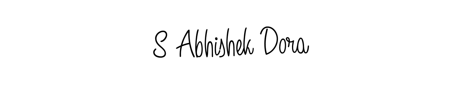 Create a beautiful signature design for name S Abhishek Dora. With this signature (Angelique-Rose-font-FFP) fonts, you can make a handwritten signature for free. S Abhishek Dora signature style 5 images and pictures png
