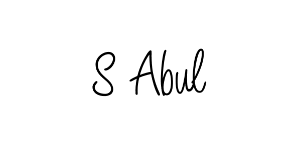 Make a beautiful signature design for name S Abul. With this signature (Angelique-Rose-font-FFP) style, you can create a handwritten signature for free. S Abul signature style 5 images and pictures png