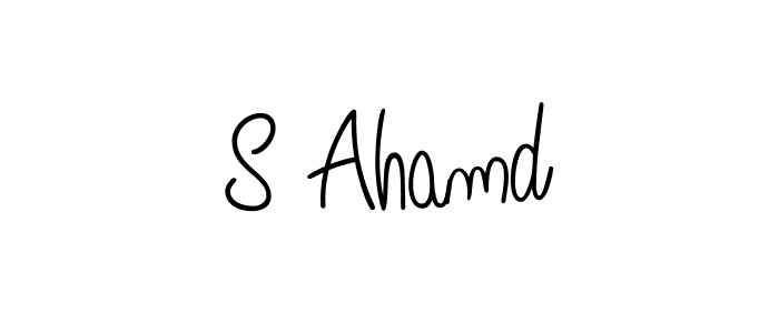 if you are searching for the best signature style for your name S Ahamd. so please give up your signature search. here we have designed multiple signature styles  using Angelique-Rose-font-FFP. S Ahamd signature style 5 images and pictures png