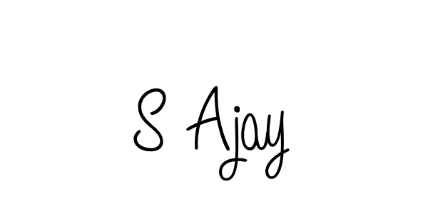 You should practise on your own different ways (Angelique-Rose-font-FFP) to write your name (S Ajay) in signature. don't let someone else do it for you. S Ajay signature style 5 images and pictures png