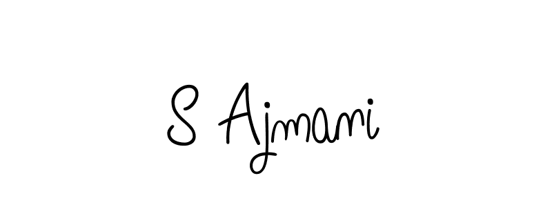 How to make S Ajmani name signature. Use Angelique-Rose-font-FFP style for creating short signs online. This is the latest handwritten sign. S Ajmani signature style 5 images and pictures png