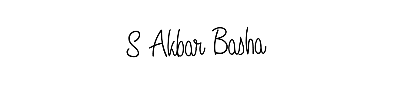 Make a beautiful signature design for name S Akbar Basha. With this signature (Angelique-Rose-font-FFP) style, you can create a handwritten signature for free. S Akbar Basha signature style 5 images and pictures png