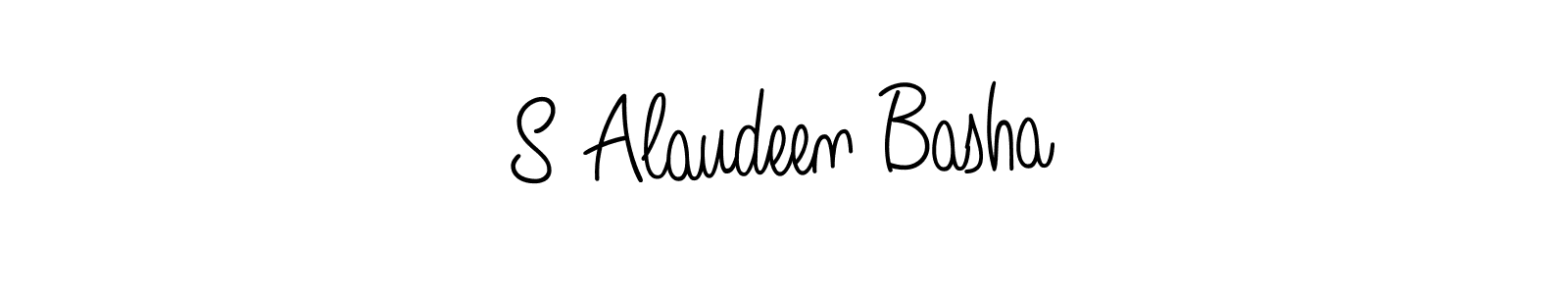 The best way (Angelique-Rose-font-FFP) to make a short signature is to pick only two or three words in your name. The name S Alaudeen Basha include a total of six letters. For converting this name. S Alaudeen Basha signature style 5 images and pictures png