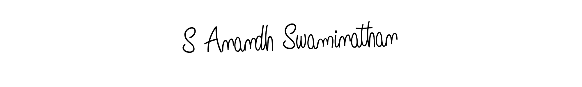 How to make S Anandh Swaminathan name signature. Use Angelique-Rose-font-FFP style for creating short signs online. This is the latest handwritten sign. S Anandh Swaminathan signature style 5 images and pictures png