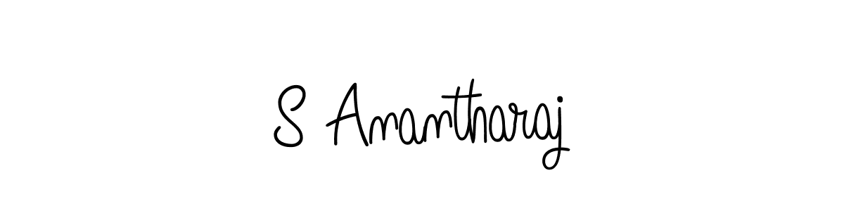 You should practise on your own different ways (Angelique-Rose-font-FFP) to write your name (S Anantharaj) in signature. don't let someone else do it for you. S Anantharaj signature style 5 images and pictures png