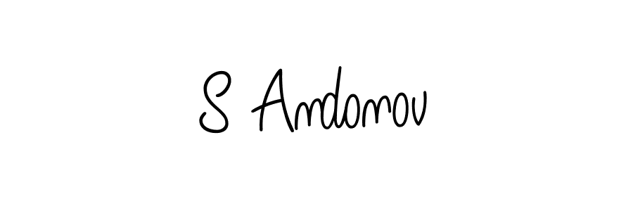 S Andonov stylish signature style. Best Handwritten Sign (Angelique-Rose-font-FFP) for my name. Handwritten Signature Collection Ideas for my name S Andonov. S Andonov signature style 5 images and pictures png