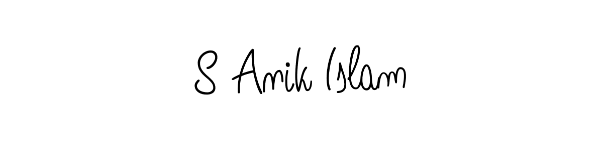 How to make S Anik Islam signature? Angelique-Rose-font-FFP is a professional autograph style. Create handwritten signature for S Anik Islam name. S Anik Islam signature style 5 images and pictures png