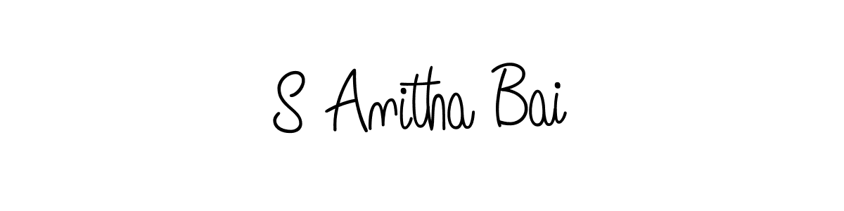 Use a signature maker to create a handwritten signature online. With this signature software, you can design (Angelique-Rose-font-FFP) your own signature for name S Anitha Bai. S Anitha Bai signature style 5 images and pictures png