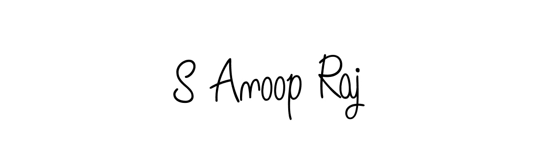 The best way (Angelique-Rose-font-FFP) to make a short signature is to pick only two or three words in your name. The name S Anoop Raj include a total of six letters. For converting this name. S Anoop Raj signature style 5 images and pictures png