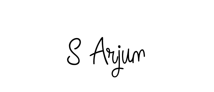 How to make S Arjun name signature. Use Angelique-Rose-font-FFP style for creating short signs online. This is the latest handwritten sign. S Arjun signature style 5 images and pictures png