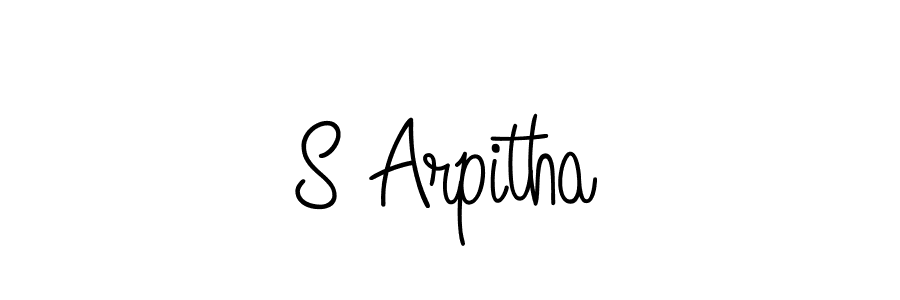 Design your own signature with our free online signature maker. With this signature software, you can create a handwritten (Angelique-Rose-font-FFP) signature for name S Arpitha. S Arpitha signature style 5 images and pictures png