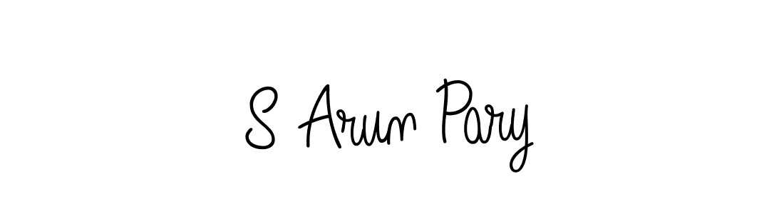 Also we have S Arun Pary name is the best signature style. Create professional handwritten signature collection using Angelique-Rose-font-FFP autograph style. S Arun Pary signature style 5 images and pictures png