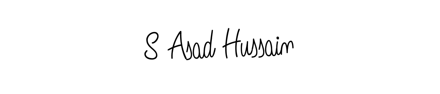 Make a beautiful signature design for name S Asad Hussain. With this signature (Angelique-Rose-font-FFP) style, you can create a handwritten signature for free. S Asad Hussain signature style 5 images and pictures png