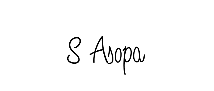 The best way (Angelique-Rose-font-FFP) to make a short signature is to pick only two or three words in your name. The name S Asopa include a total of six letters. For converting this name. S Asopa signature style 5 images and pictures png