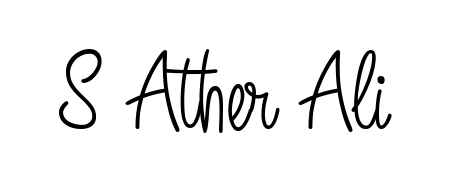 A modern signature idea for name S Ather Ali using Angelique-Rose-font-FFP font. Clean strokes and elegant curves make it stand out instantly. S Ather Ali signature style 5 images and pictures png