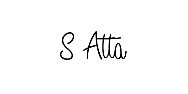How to make S Atta name signature. Use Angelique-Rose-font-FFP style for creating short signs online. This is the latest handwritten sign. S Atta signature style 5 images and pictures png