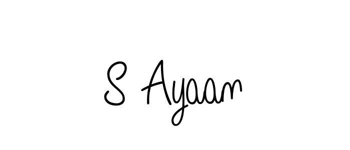 You should practise on your own different ways (Angelique-Rose-font-FFP) to write your name (S Ayaan) in signature. don't let someone else do it for you. S Ayaan signature style 5 images and pictures png