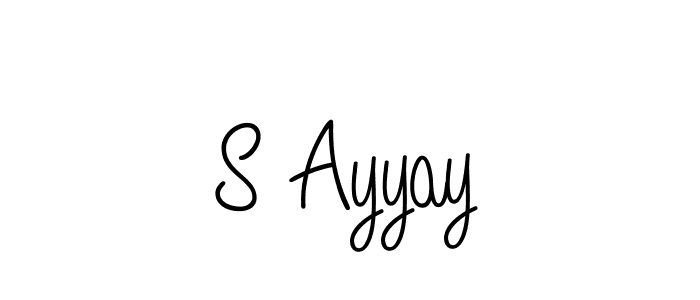 Make a beautiful signature design for name S Ayyay. With this signature (Angelique-Rose-font-FFP) style, you can create a handwritten signature for free. S Ayyay signature style 5 images and pictures png