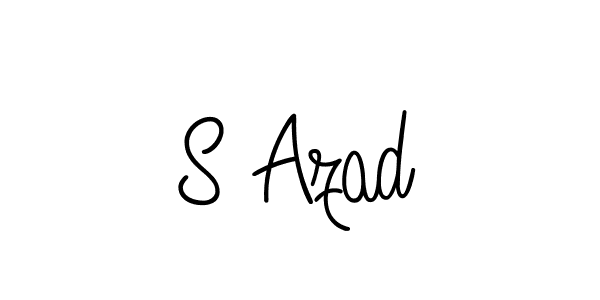 Use a signature maker to create a handwritten signature online. With this signature software, you can design (Angelique-Rose-font-FFP) your own signature for name S Azad. S Azad signature style 5 images and pictures png