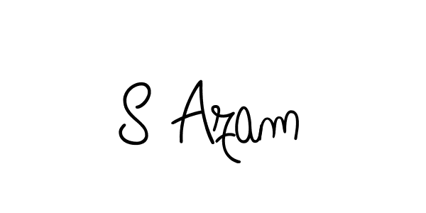 Create a beautiful signature design for name S Azam. With this signature (Angelique-Rose-font-FFP) fonts, you can make a handwritten signature for free. S Azam signature style 5 images and pictures png