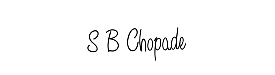 Design your own signature with our free online signature maker. With this signature software, you can create a handwritten (Angelique-Rose-font-FFP) signature for name S B Chopade. S B Chopade signature style 5 images and pictures png