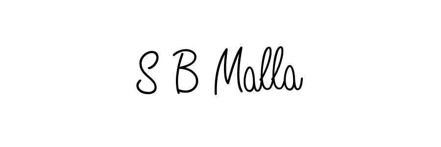 Create a beautiful signature design for name S B Malla. With this signature (Angelique-Rose-font-FFP) fonts, you can make a handwritten signature for free. S B Malla signature style 5 images and pictures png