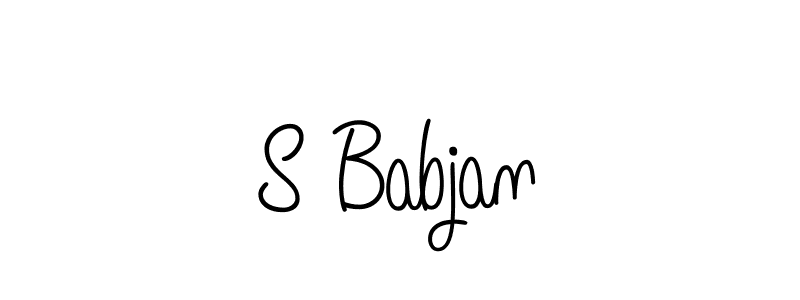 Design your own signature with our free online signature maker. With this signature software, you can create a handwritten (Angelique-Rose-font-FFP) signature for name S Babjan. S Babjan signature style 5 images and pictures png