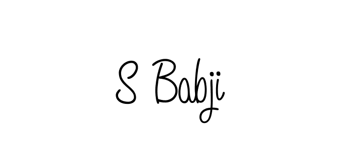 You should practise on your own different ways (Angelique-Rose-font-FFP) to write your name (S Babji) in signature. don't let someone else do it for you. S Babji signature style 5 images and pictures png