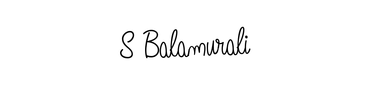 How to make S Balamurali name signature. Use Angelique-Rose-font-FFP style for creating short signs online. This is the latest handwritten sign. S Balamurali signature style 5 images and pictures png