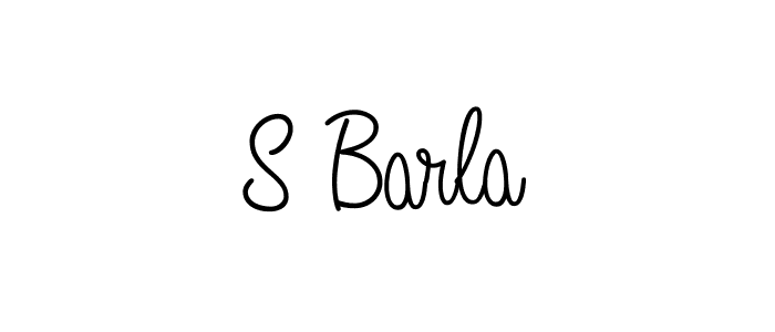 S Barla stylish signature style. Best Handwritten Sign (Angelique-Rose-font-FFP) for my name. Handwritten Signature Collection Ideas for my name S Barla. S Barla signature style 5 images and pictures png