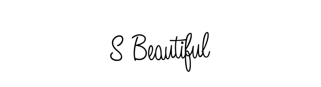 You should practise on your own different ways (Angelique-Rose-font-FFP) to write your name (S Beautiful) in signature. don't let someone else do it for you. S Beautiful signature style 5 images and pictures png